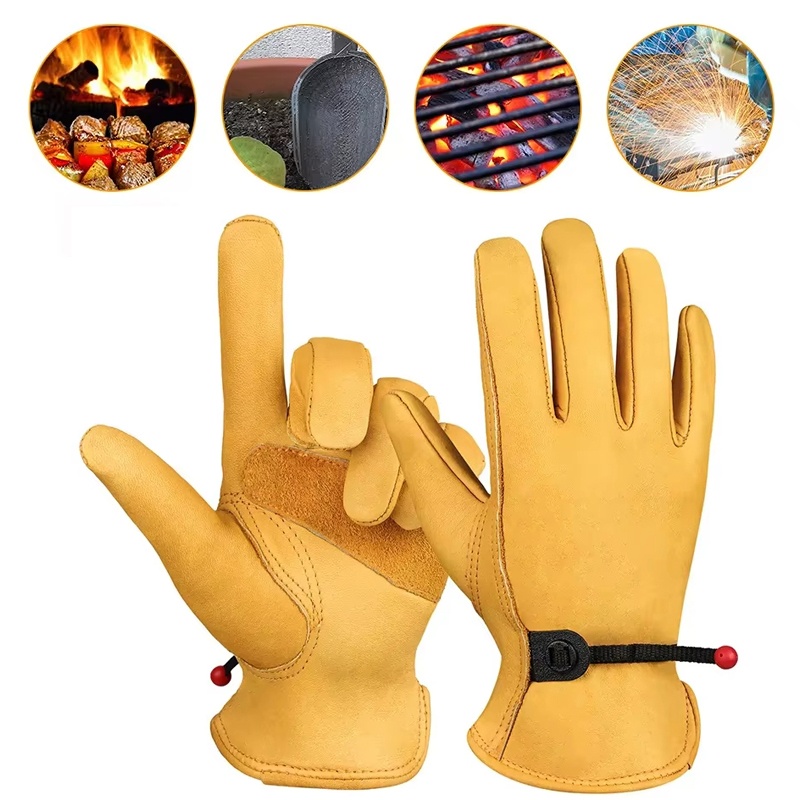Leather Driving Glove - Lederhandschuhe für Männer, Arbeitshandschuhe, Weiches Rindsleder,