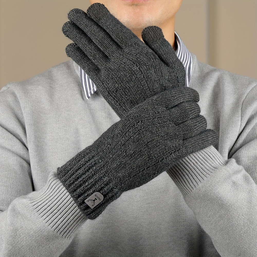 Wool Glove Lined - Winter Wollgefütterte Damen-Wärmehandschuhe, Rutschfeste Vollfinger-Touchscreen-Handschuhe, Sehr