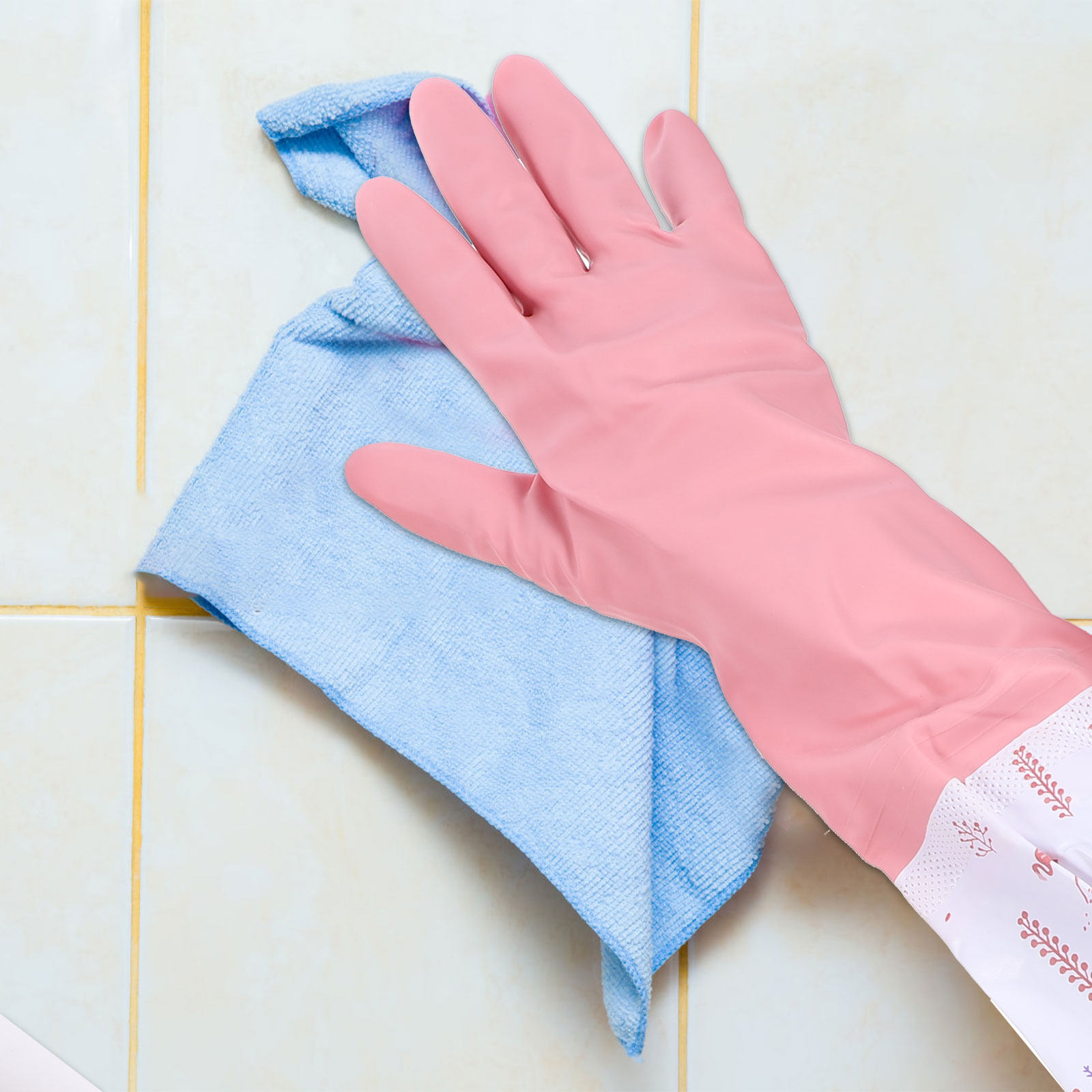 Dish Glove Rubber - 2 Paar wasserdichte Reinigungshandschuhe zum Geschirrspülen