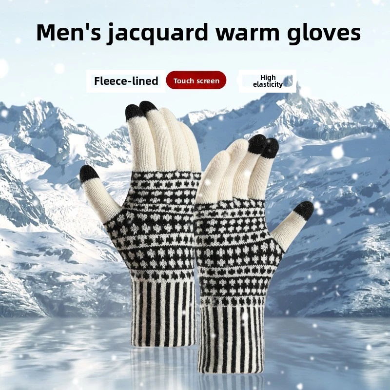 Wool Glove Lined - Neue grenzübergreifende Touchscreen-Handschuhe für Herren, Winter,