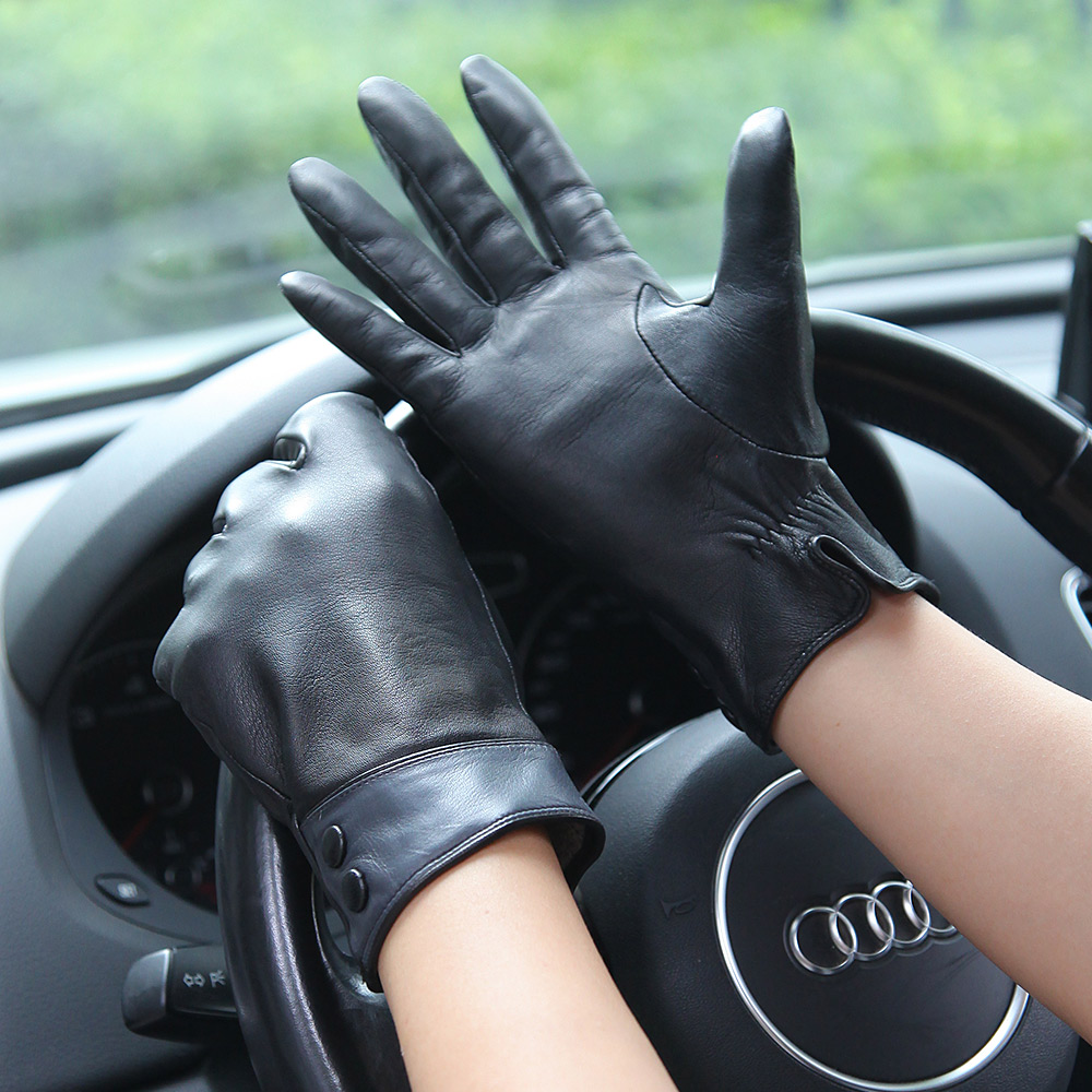 Mode Schwarz Echt Leder Handsc – Wool Glove Lined Bewertung und Preis